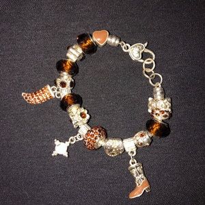 Pandora like bracelet and charms western new
